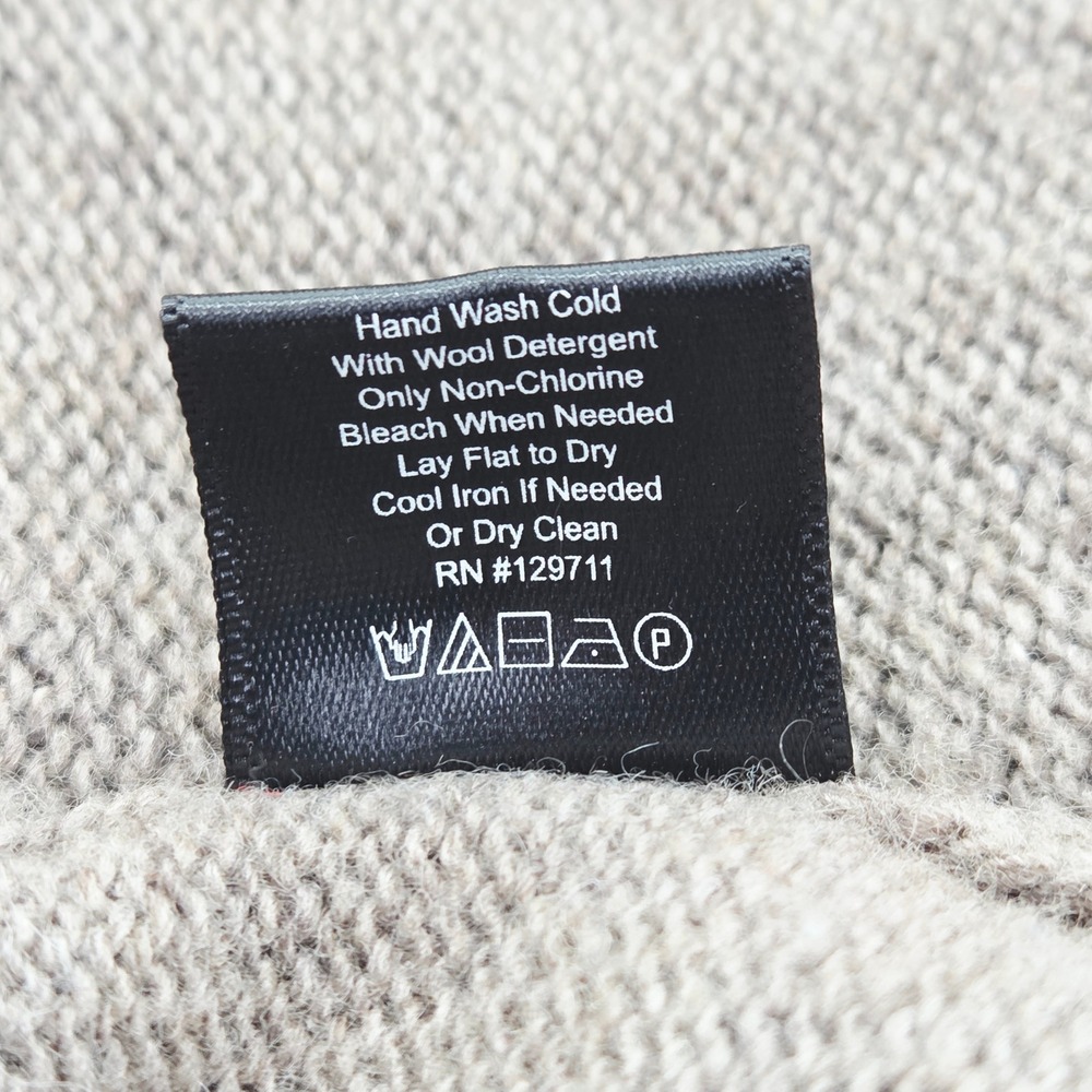 Jenni Kayne Wool Cashmere Blend Everyday Sweater Knit Oversized Taupe Brown XL - Picture 13 of 16